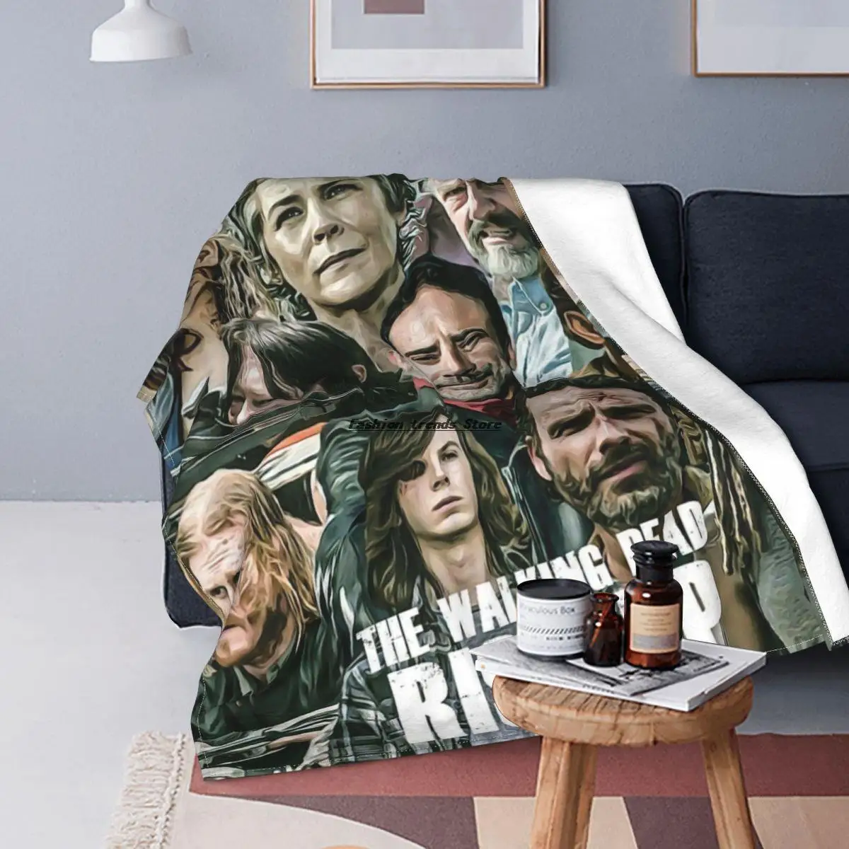 

The Walking Dead Horror Movie Blanket Fleece Violence Rick Grimes Daryl Dixon Soft Throw Blankets for Bedroom Sofa Bedroom Quilt