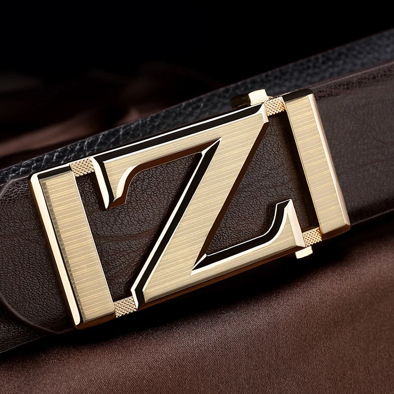 

High Quality Z belts mens designer fashion popular luxury famous brand Waistband genuine leather slide buckle brown Waist Strap