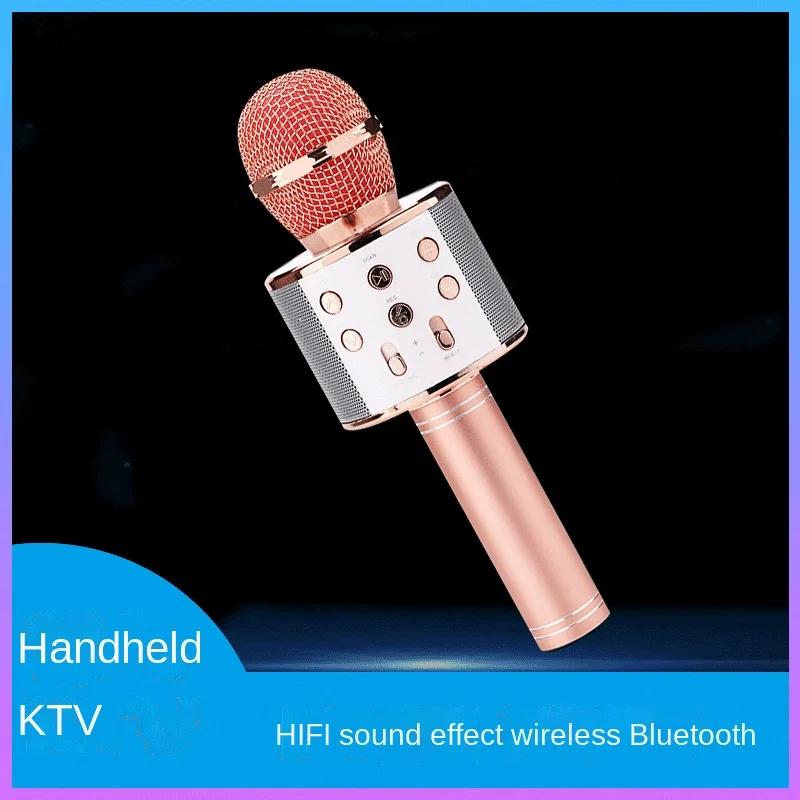 

858 _ микрофон для караоке, микрофон, стереоконденсатор для караоке, Bluetooth-микрофон, беспроводной микрофон