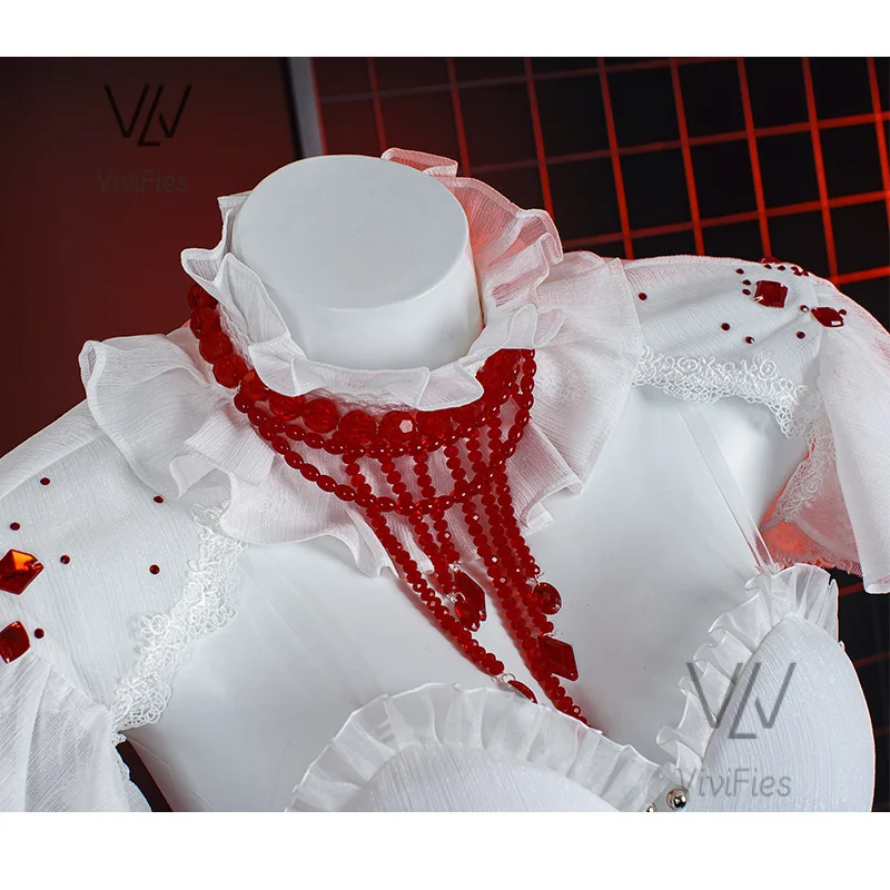 Coquelic косплей костюм парик игра дорога до нигде белое платье сексуальная форма