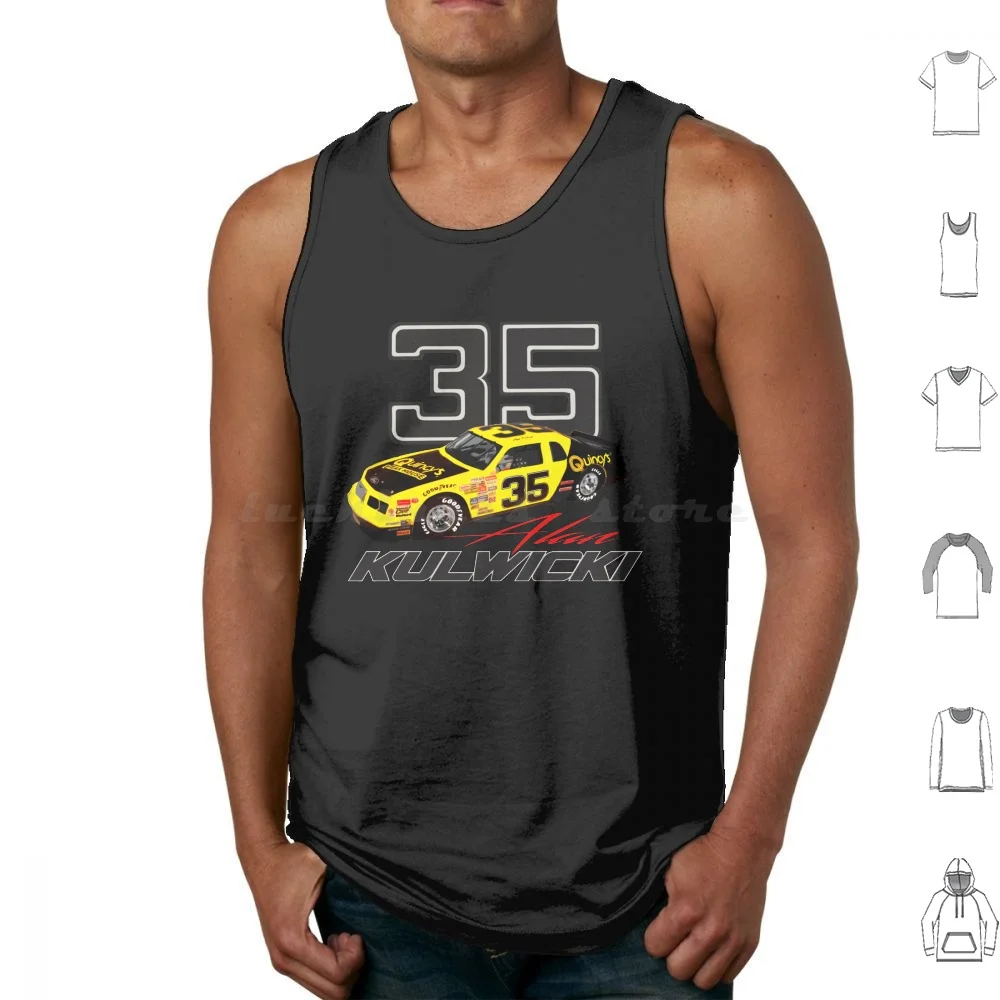 

Alan Kulwicki 1987 Tank Tops Print Cotton Mello Yello Days Of Thunder Racing Smokey And The Bandit Winston Cup 33 Green