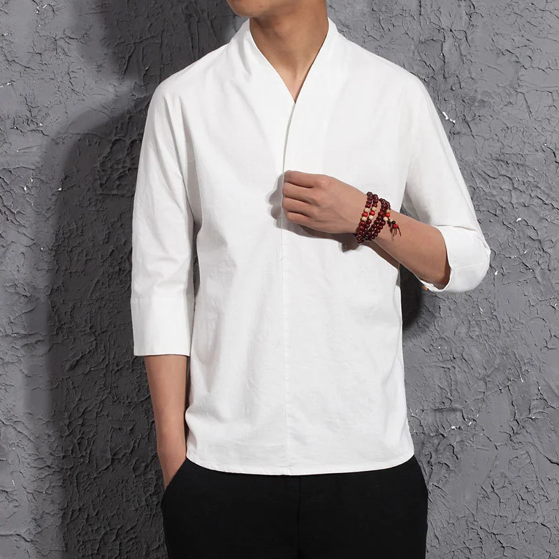 

Men T-shirt Streetwear 2023 Summer Half Sleeve Men's t-shirts Harajuku Casual Cotton Linen Vintage t shirt for man Tops