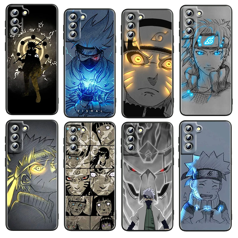 

Naruto Creative Hand Drawn For Samsung Galaxy S22 S21 S20 FE Ultra Pro Lite S10 5G S10E S9 S8 Plus Black Shockproof Phone Case