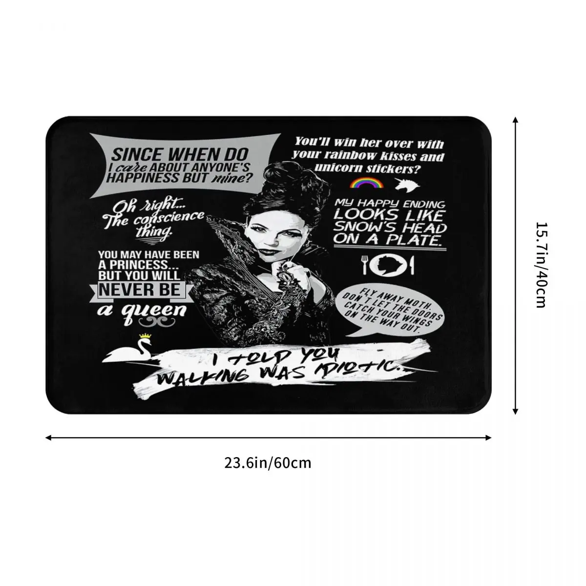 Evil Queen Regina Mills Quotes 'Ouat 40x60см Ковер Полиэстер Коврики Праздничная Ванная Комната