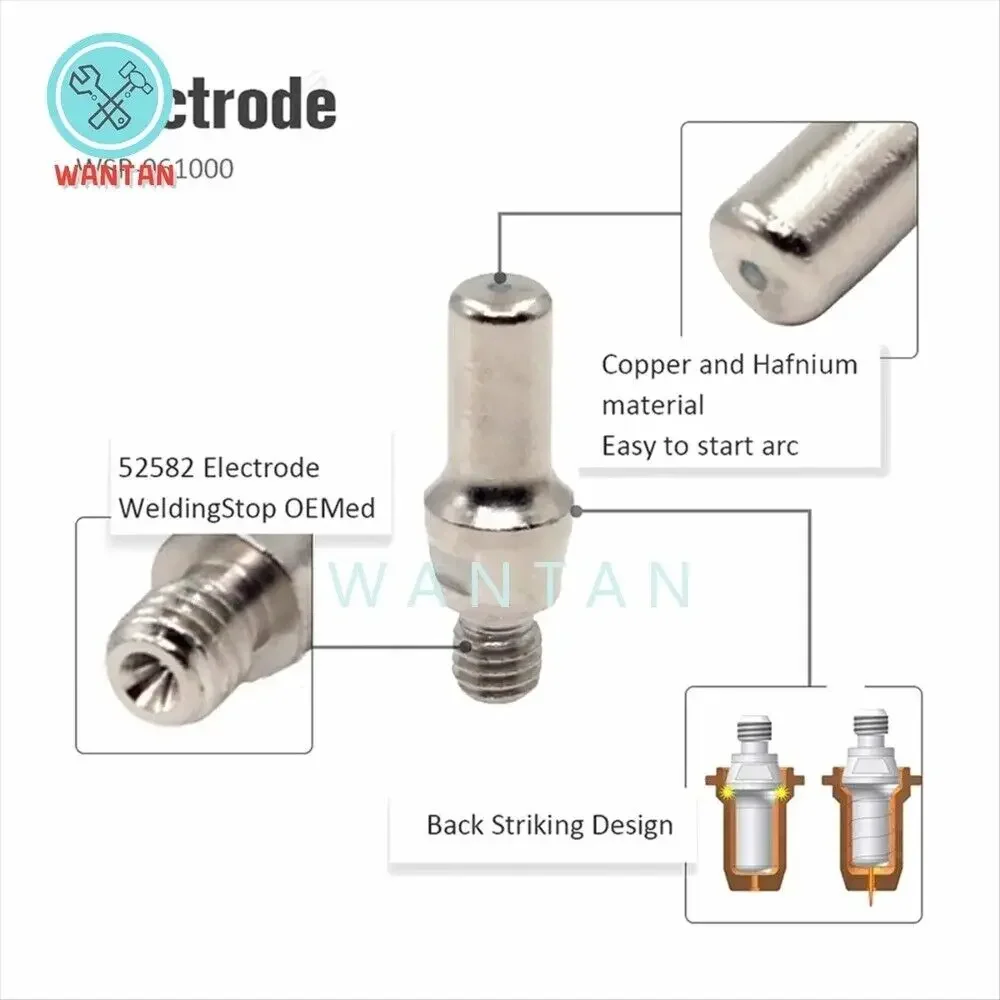 40 шт. 52582 электрод 1 0 мм плазменный 51313 комплект наконечников для IPT-60 PT60 PT40 IPT-40