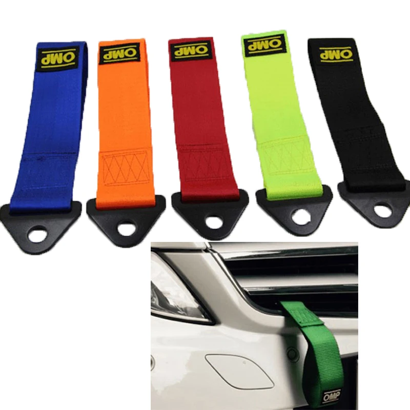

1PC High-Strength Nylon Tow Strap Universal Car Racing Tow Ropes Auto Trailer Ropes Front And Rear Bar Tow Straps Trim Universal