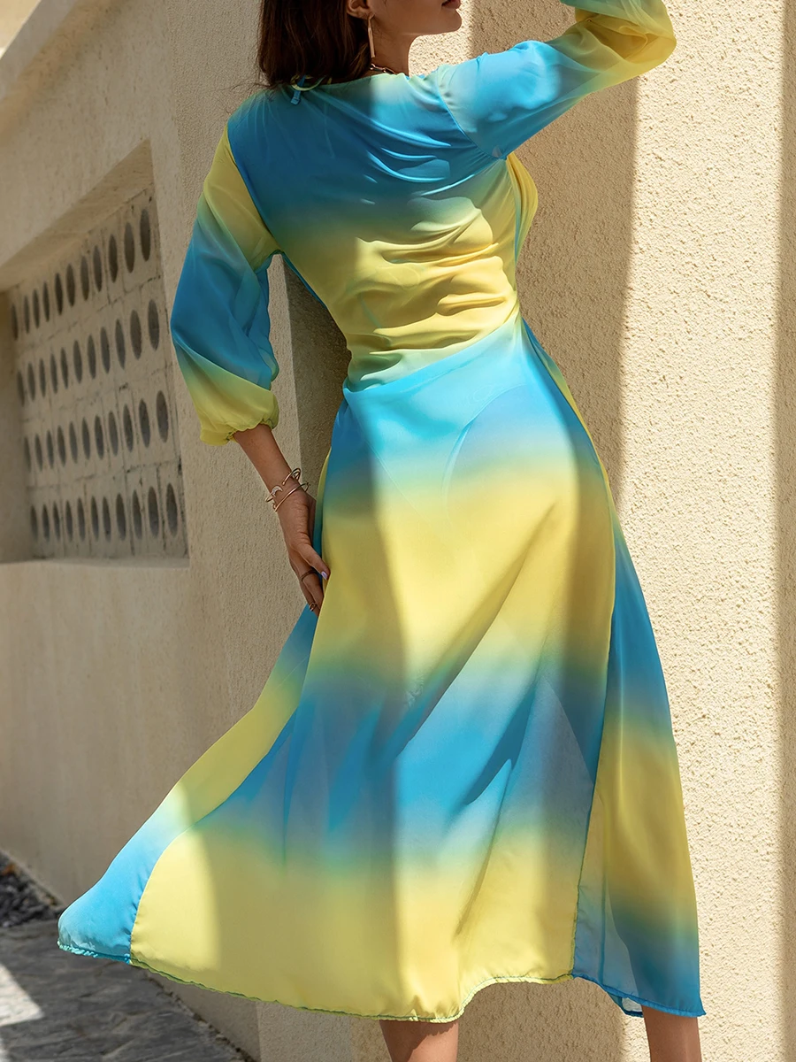 3 шт. женский купальник-бикини с эффектом омбре