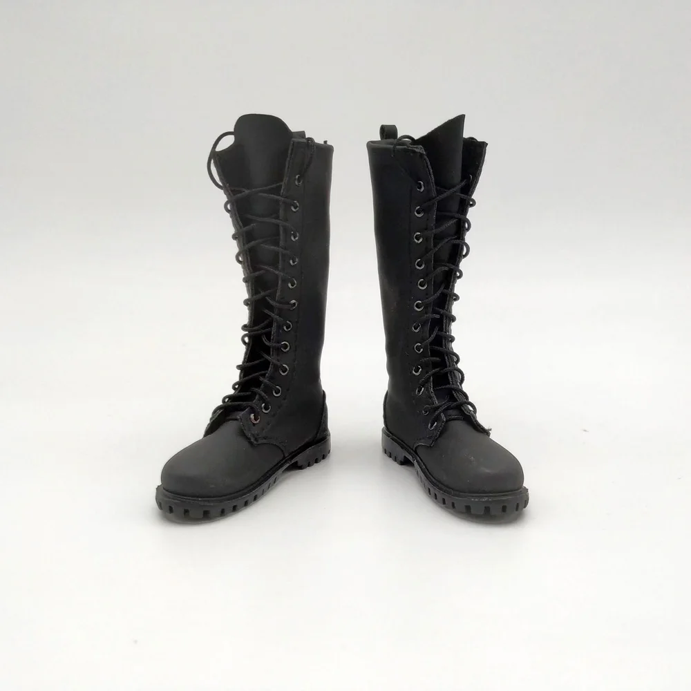 Длинные ботинки из матовой кожи модель 1/6 мужские однотонные со шнуровкой обувь