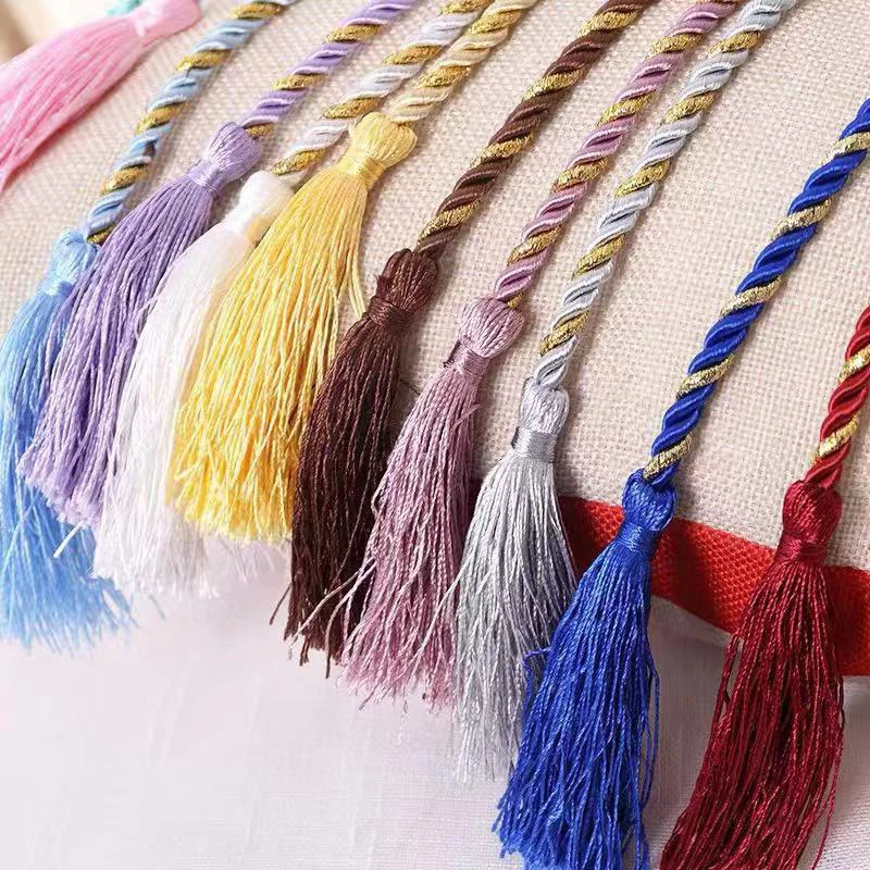 

Polyester Silk Tassels Double Ball Hanging Rope Curtain Tieback Hanging Ear Small Binding Rope Home Decoration Curtain Strap Mul