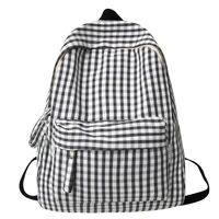 england style plaid backpacks for women fresh school bags for teenage girls pastoral style cloth leisure or travel bags
