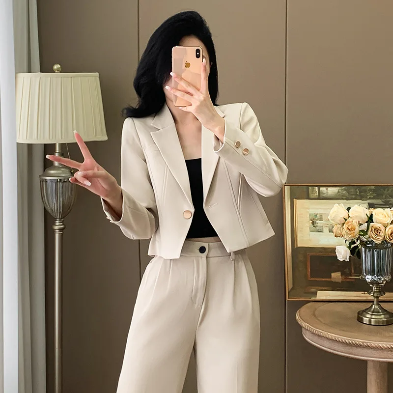 Короткий маленький костюм-пальто для женщин2024Новый весенне-осенний