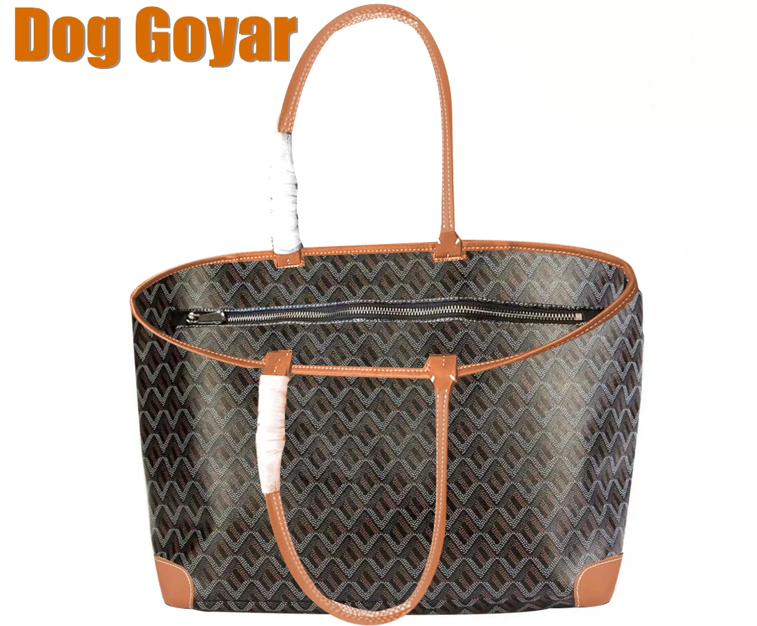 

Dog Goya Totes bag Women bag Genuine leather hobo zipper Single shoulder Highest quality shoulde tote single-sided Real handbag