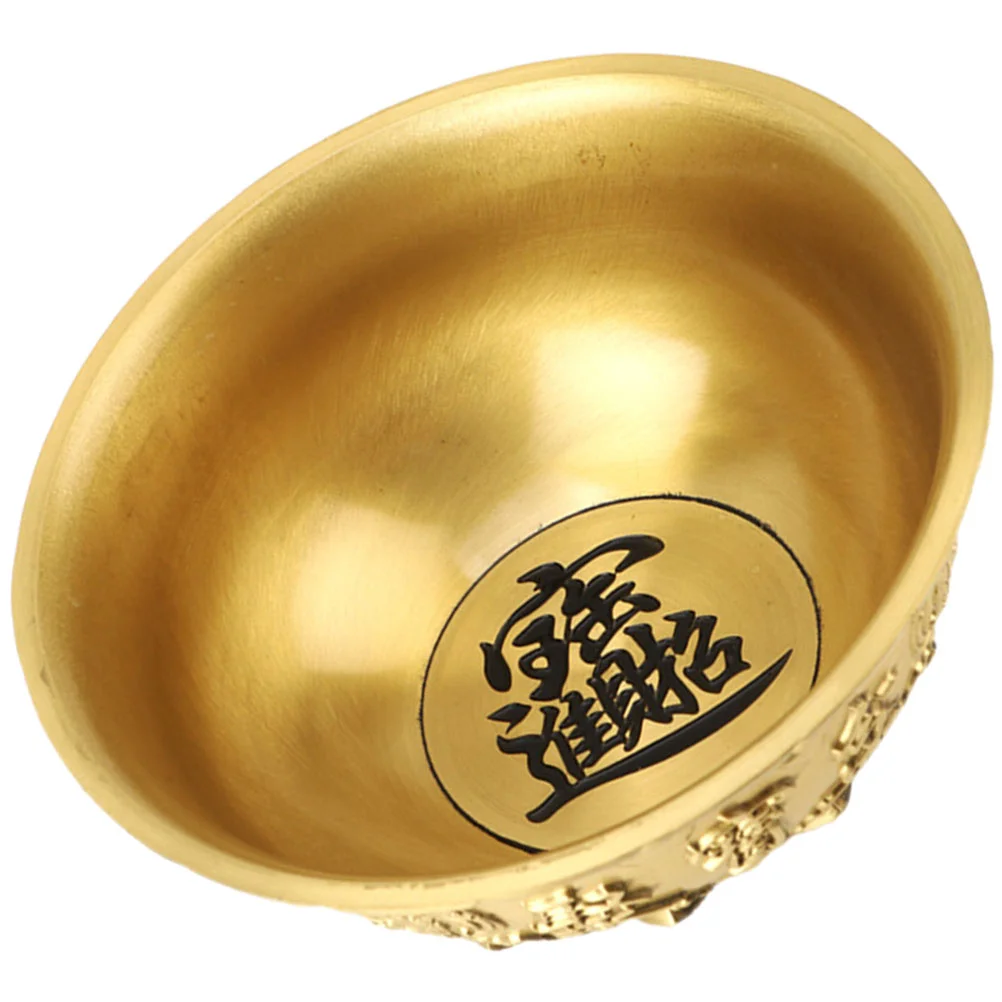 

Cornucopia Bowl Brass Home Tabletop Decoration Treasure Desktop Decorate Chinese Fortune Basin Office Money