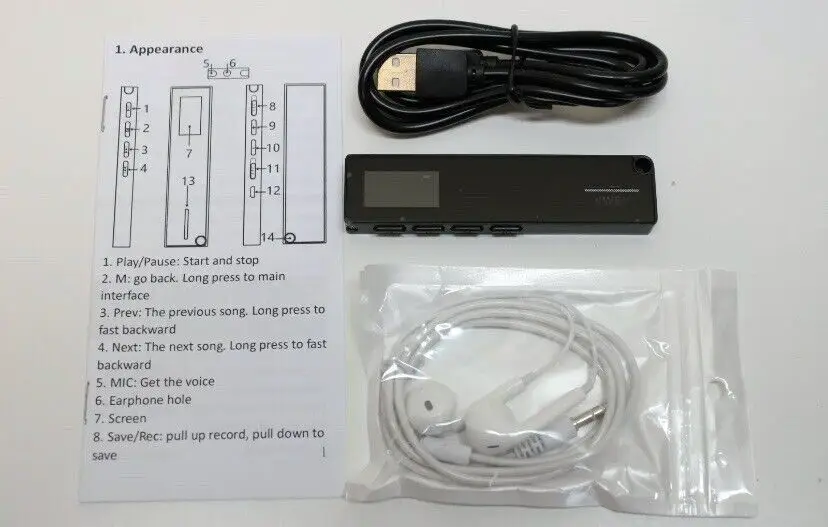

Digital Voice Recorder 16GB Mini Voice Activated Small Multi-Purpose MP3 Player
