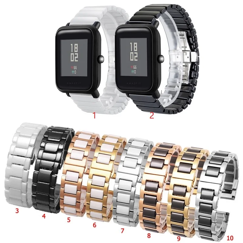 

20mm Ceramic Watch Band Strap for Huami Amazfit Bip3 Bip 3 Lite S U Pro GTS2 GTS4 mini GTS3 GTS2e Neo GTS 2 3 4 2e