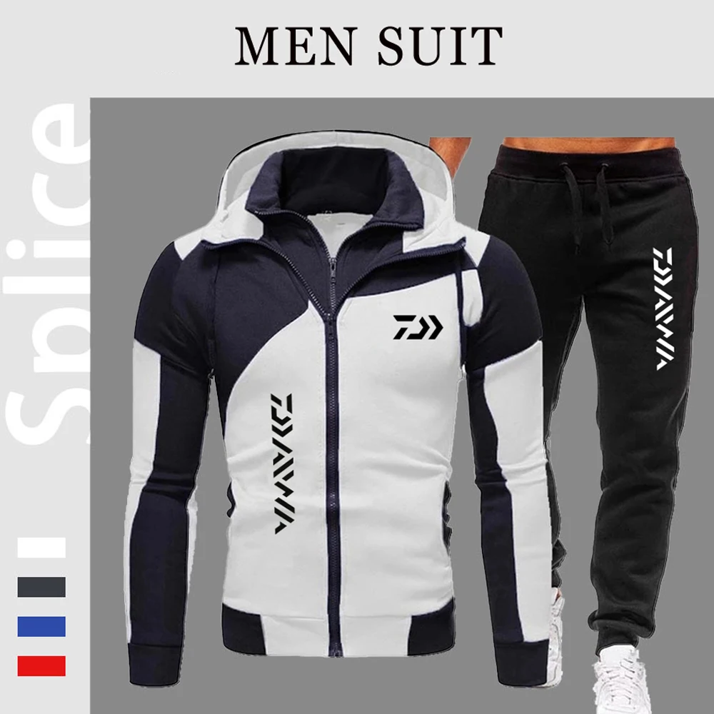 2022 Autumn Winter Men's Suit Fashion Zipper Jacket and Sweatpants 2PCS Long Sleeve Sports Suits Outdoors Street Style Suits