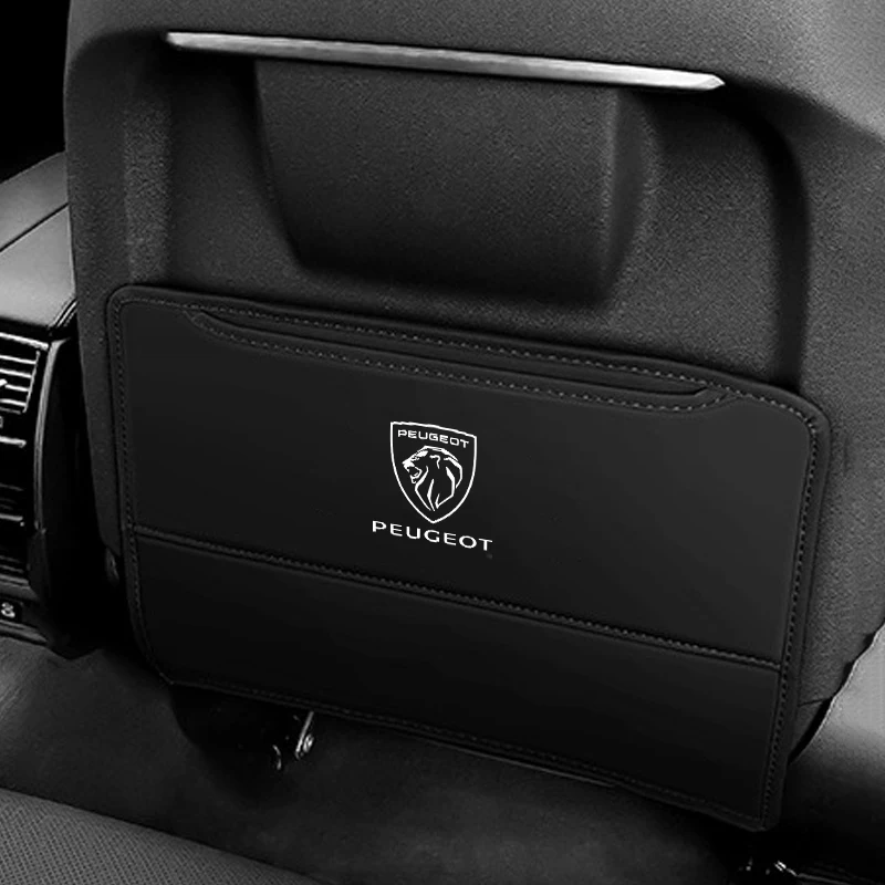 Фото Кожаный защитный коврик для спинки автомобильного сиденья для Peugeot 206 207 307 308 408 508 301 3008 2008 5008 RCZ Аксессуары №4