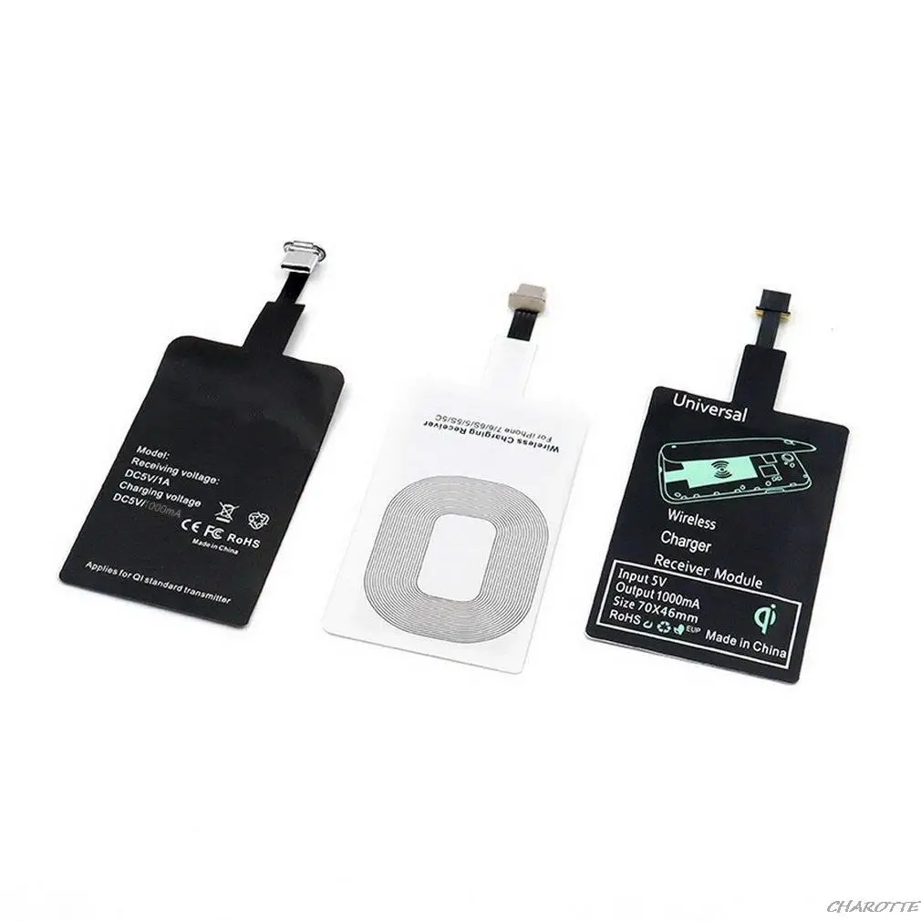 

Qi беспроводной зарядный приемник Micro USB Type C, универсальное Быстрое беспроводное зарядное устройство, адаптер для Samsung Huawei iPhone для Xiaomi