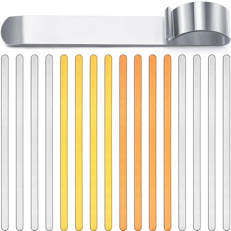 

Металлический штамповочный набор для браслета 17 шт. штамповочные стержни манжета кольцо металлические полосы штамп набор для создания укр...