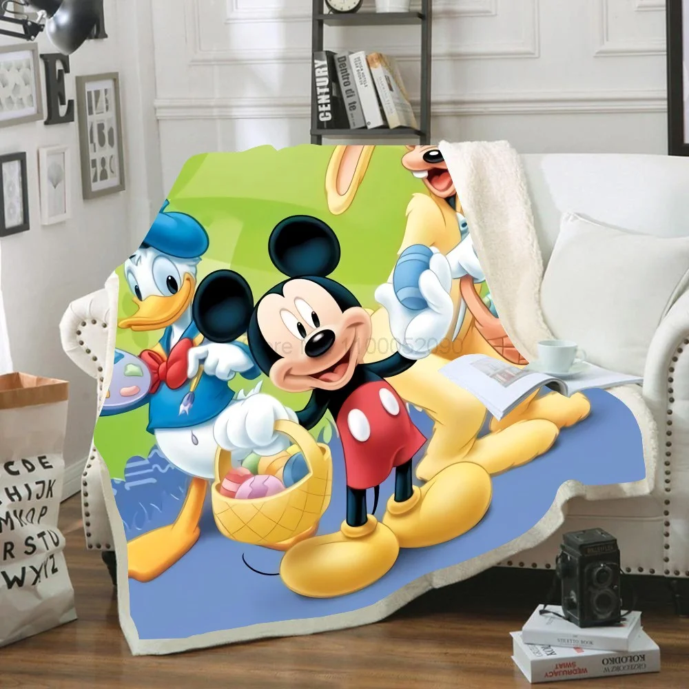 

Blanket Mickey Mosue Easter Gifts Babies Plush Disney Throw Minnie Sofa Bed Cover Single Twin Bedding for Baby Boys Girls Kids