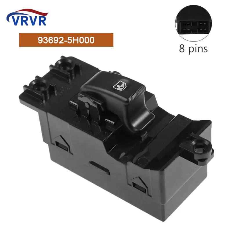 

93692-5H000 8 Pins Black Electric Power Window Mater Switch For Hyundai Kia 936925H000