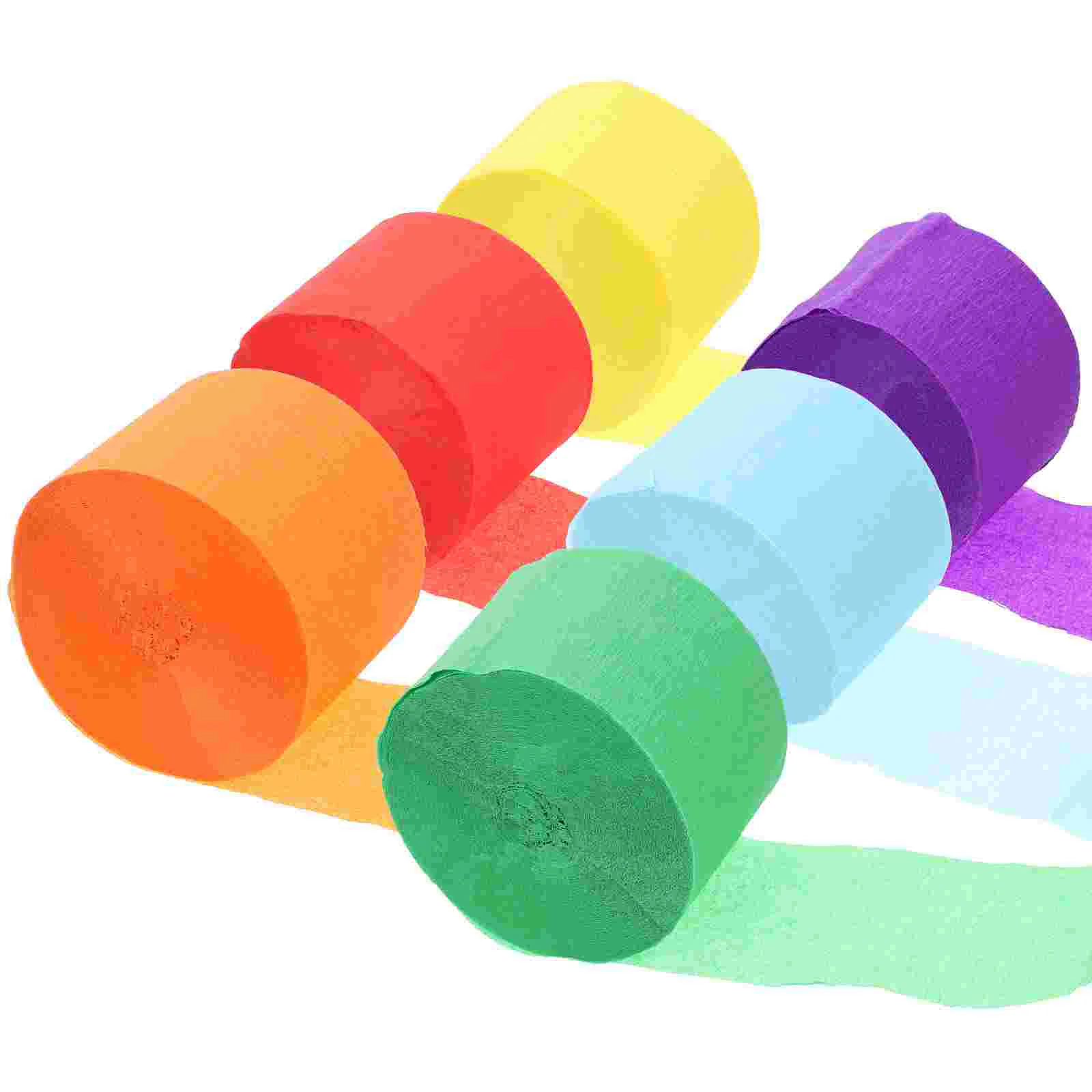 

Paper Crepe Party Streamers Tassels Rainbow Papers Colored Backdrop Decorations Streamer Hanging Wedding Birthdaybaby Bridal