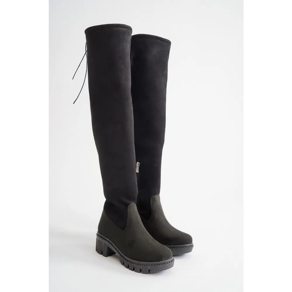 

Dorlie Lady Rope Detailed Suede Boot Socks
