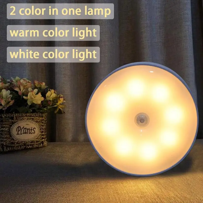 

Motion Sensor LED Light USB Nightlights Rechargeable Lamp for Kitchen Bedroom Stairs Cabinet Hallway Closet Wardrobe Night Light