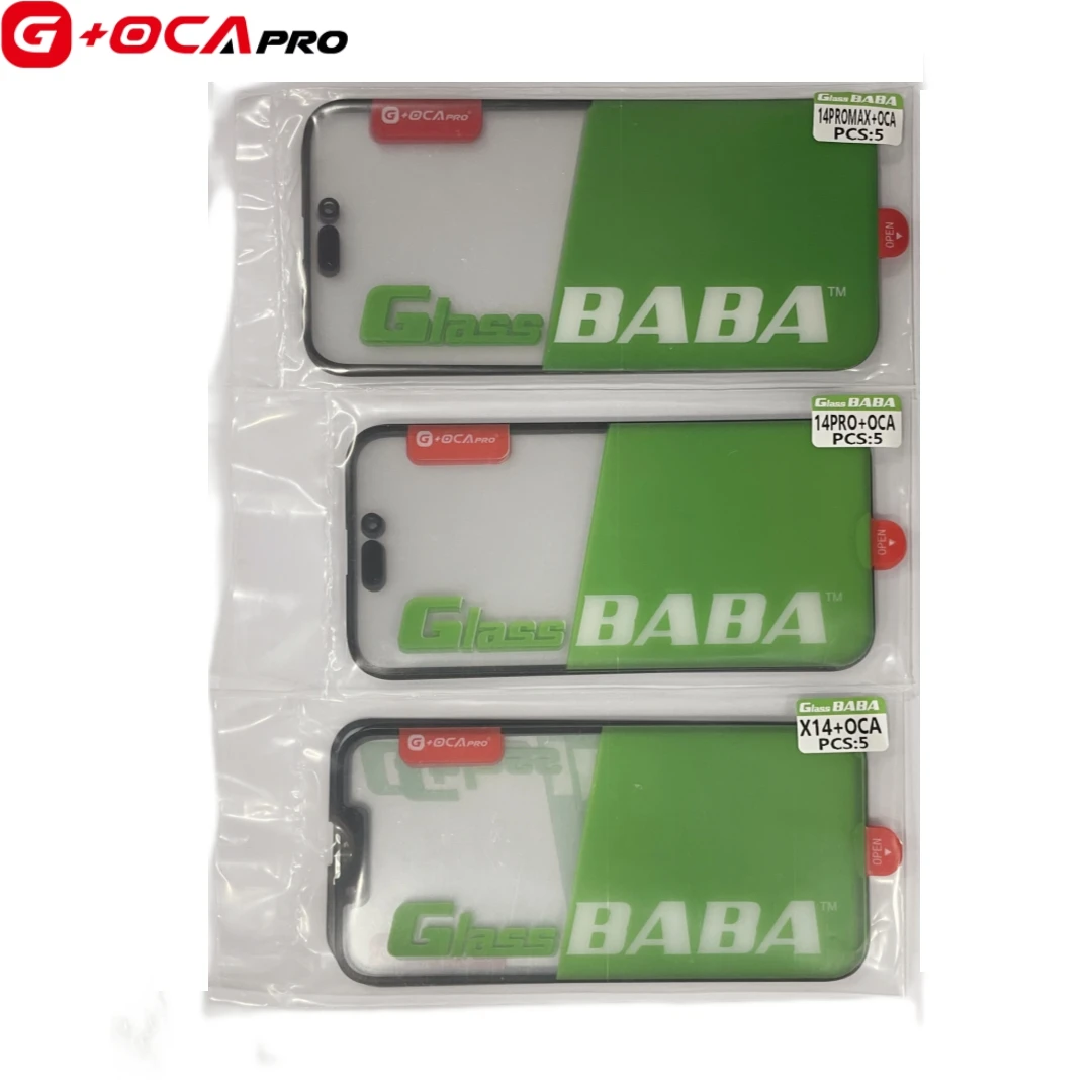 5 шт. BABA G+OCA Glass+ OCA 2in1 3 для iPhone 12 13 11 14 15 plus pro max 16 PROMAX mini X XS XR MAX Стеклянная сенсорная линза ЖК-дисплея (art.: 3920c55d705fc) - 3920c55d705fc