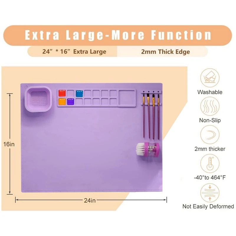 Силиконовый коврик для рисования силиконовый подходит детей с 1 очисткой и 10