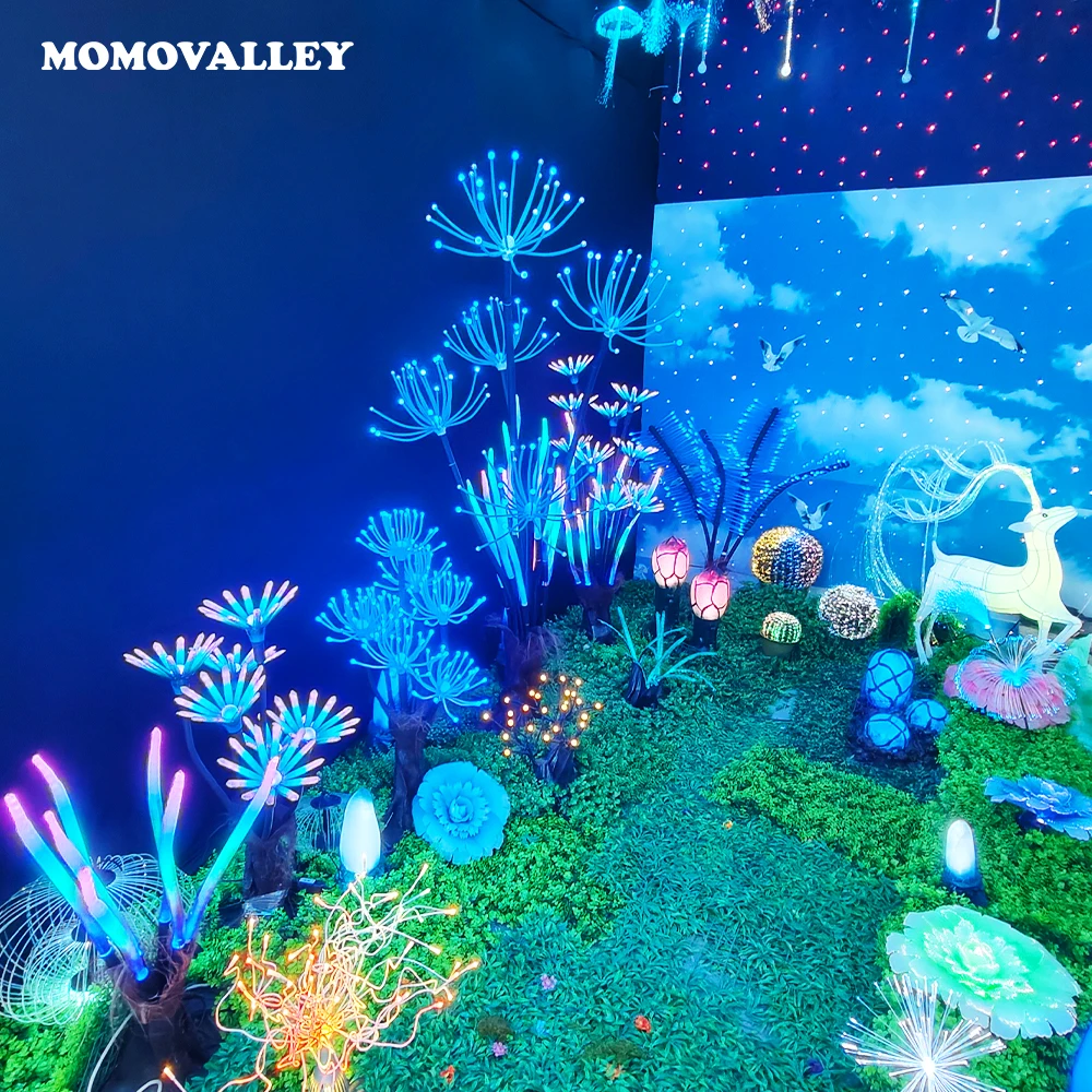 Фото Светильник Momovalley Night Light Wild Flowers LED: Декоративный уличный светильник для сада, парка, двора в виде цветущих цереусов и высокой травы №3