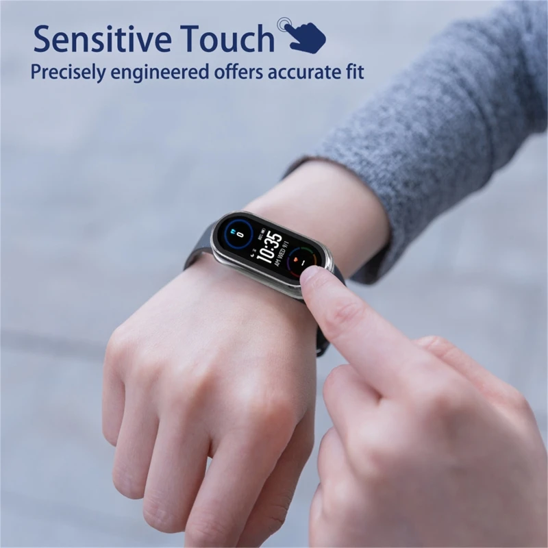 3D пленка + жесткий чехол для ПК совместимый с Mi Band 6 5 4 3 умный ремешок часов Mi4 Mi3