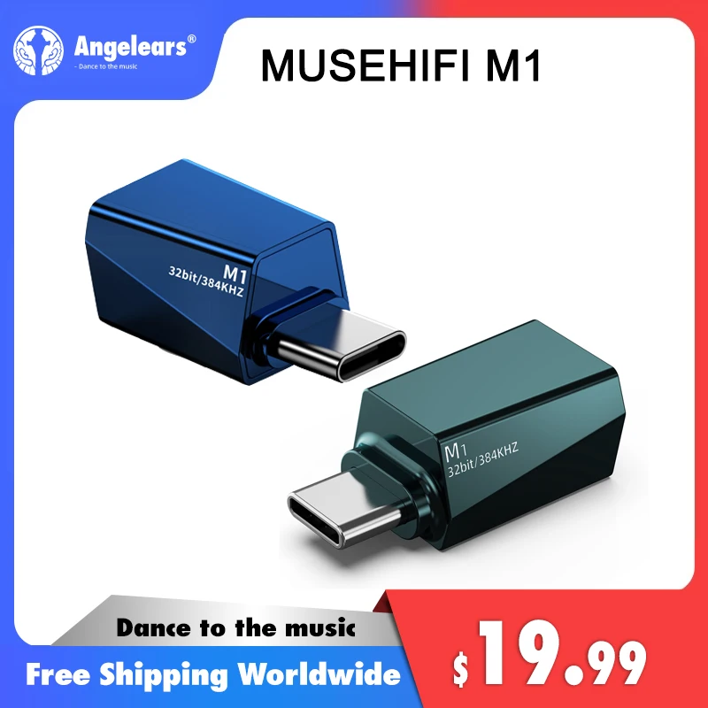 MUSEHIFI M1 Синий Новый 2023 Тип C до 3,5 мм декодирование Amp/DAC 384 кГц/32 бит аудио адаптер чип применимый к 7 Гц вневременной Dioko S12 ATOM2