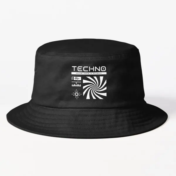 

Techno Established In Detroit Bucket Hat Bucket Hat Outdoor Sun Fishermen Women Sport Fashion Hip Hop Summer Cheapu Solid Color