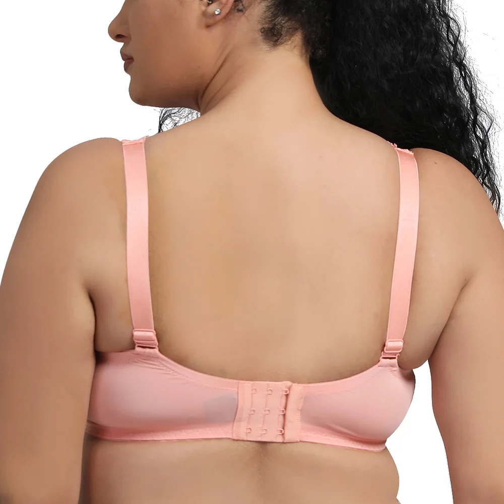 New Sexy Women Lace Bra Soft Plus Size Floral Non-padded Full Coverage Underwire Gather Lingerie BH Tops B C D DD E Cup