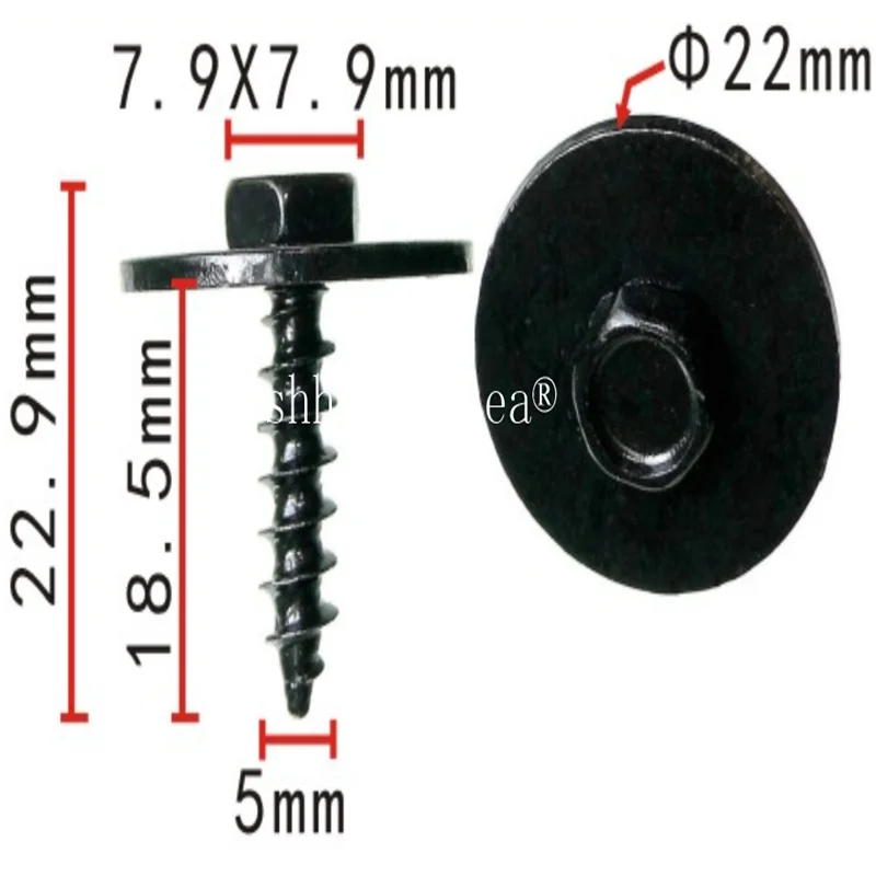 100PCS For BMW 8mm Hex-Head Self-Tapping Bolt Screw 5mm x 20mm 07149213164 24449408 Hexagon Tapping Fastener Clip - купить по