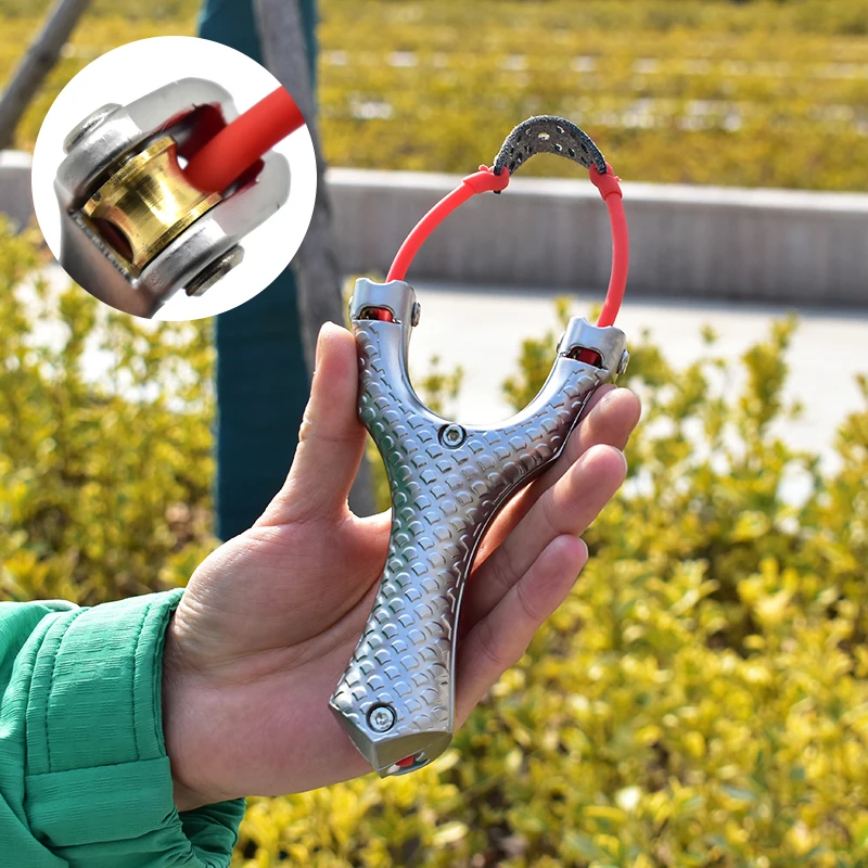 Серебряный шкив высокоэластичная Рогатка с тиснением противоскользящая