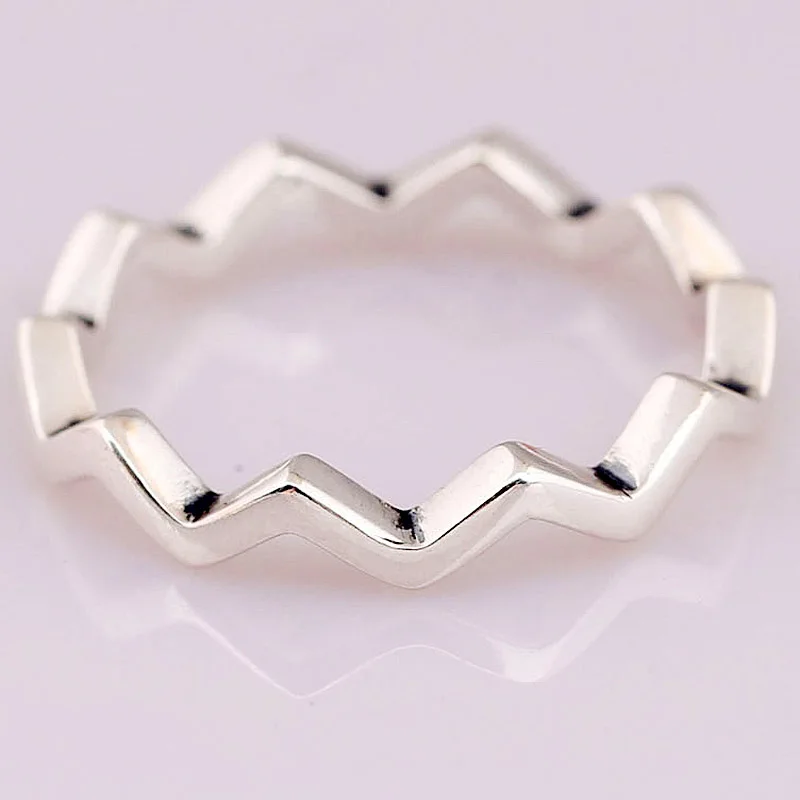 

Original Timeless Zig Zag Rings For Women 925 Sterling Silver Ring Wedding Party Gift Europe Jewelry