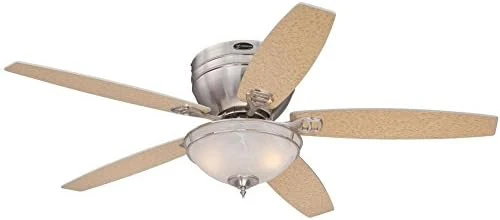 

7209600 Traditional Carolina LED 52 inch Oil Rubbed Bronze Indoor Ceiling Fan, LED Light Kit with Amber Alabaster Bowl