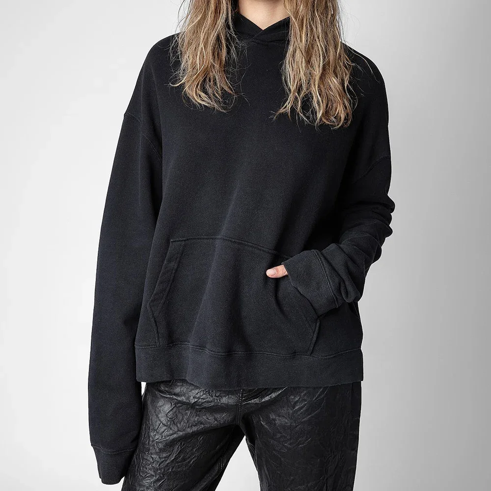 

Женская хлопковая толстовка с длинным рукавом, с принтом