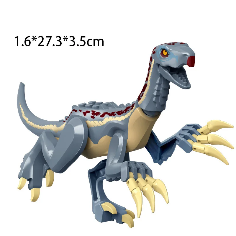 Фото Строительные блоки «Мир Юрского периода» Indominus Rex & T-Rex, комплект модели динозавра «сделай сам», коллекционные фигурки животных и креативный подарок №5