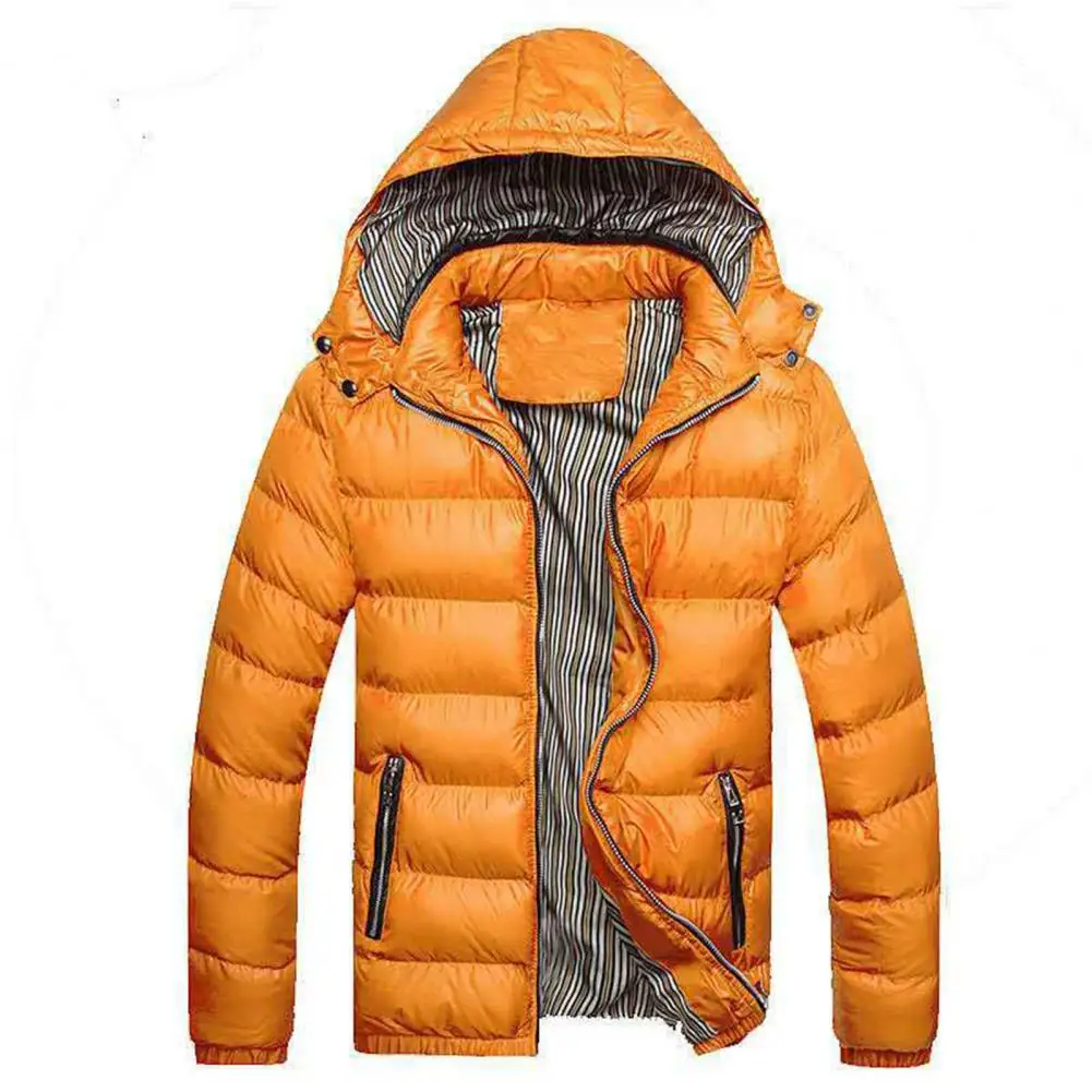 Popular Men Outerwear Hooded Temperament Warm Pockets Overcoat Hoodie  Men Jacket    Male Coat