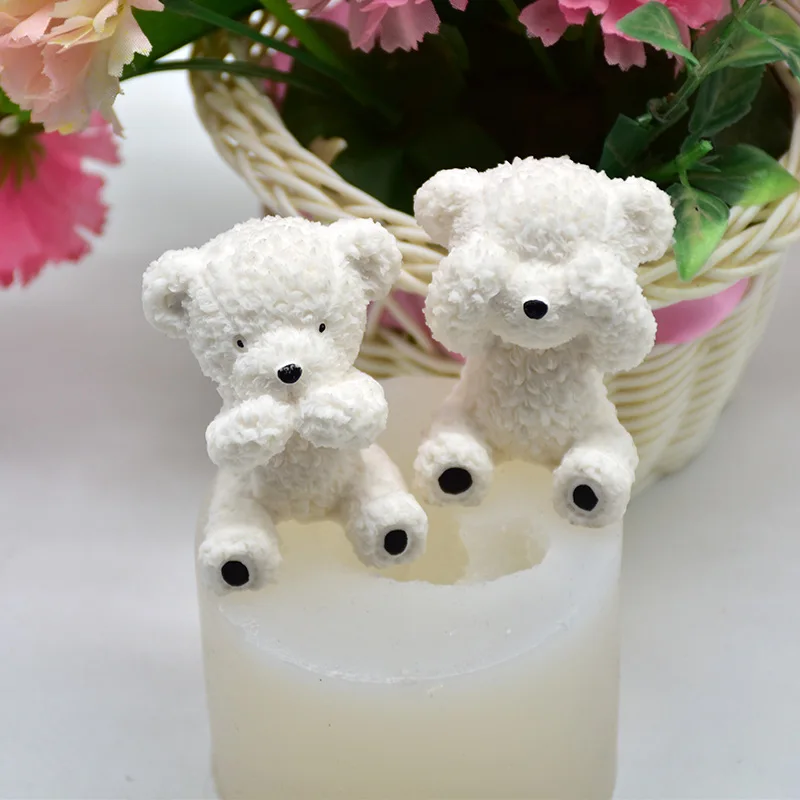 3D Медведь искусственные формы для мыла украшение торта помадка глина