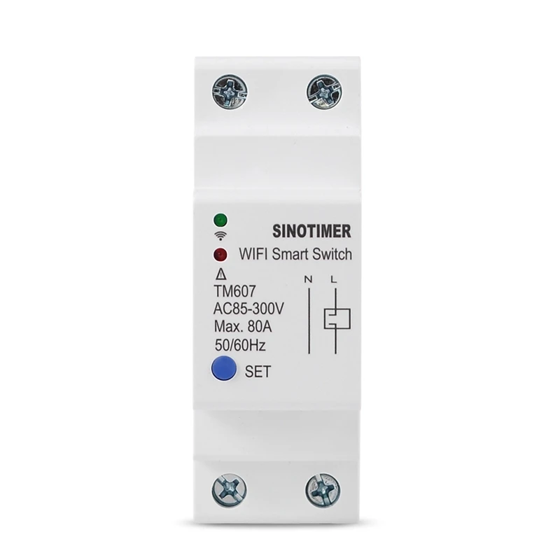 

SINOTIMER TM607 80A Electric Tuya APP Wireless Remote Control Smart Switch Wifi Timer Countdown Time Switch Breaker