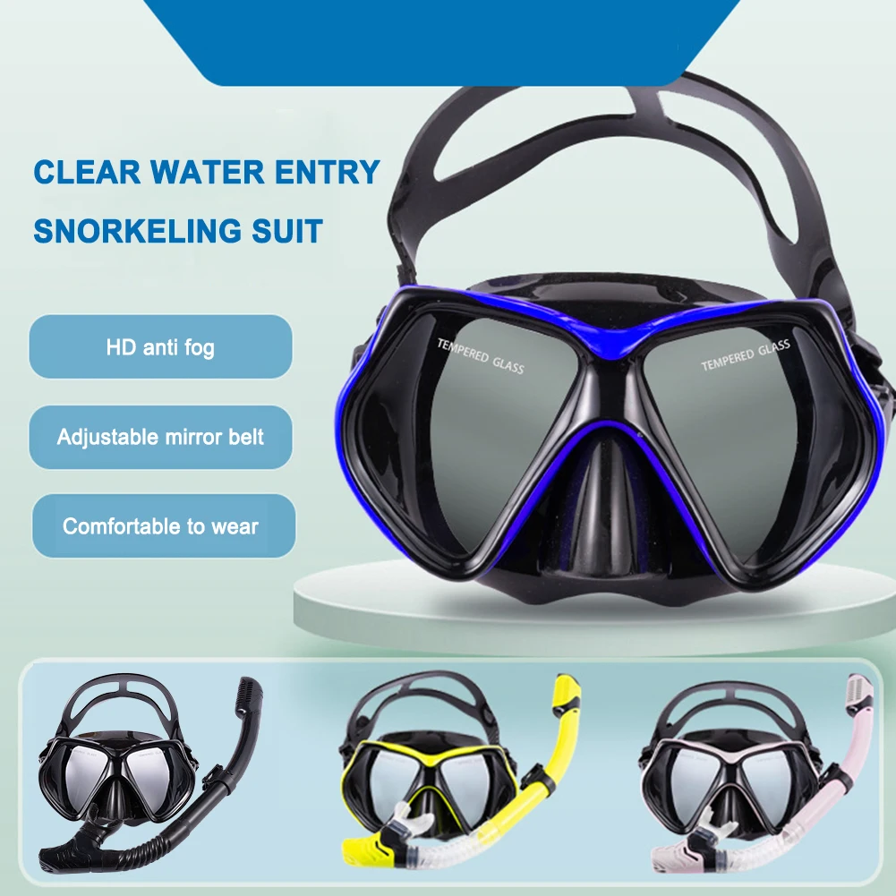

2022 New Underwater Scuba Anti Fog Full Face Diving Mask Snorkeling Single Breathing Tube Scuba Diving Equipment Swim Goggles