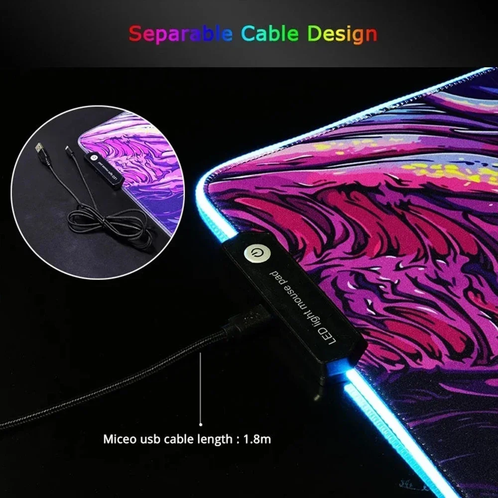 RGB резиновый коврик для клавиатуры защитные коврики красный мертвый выкуп 2