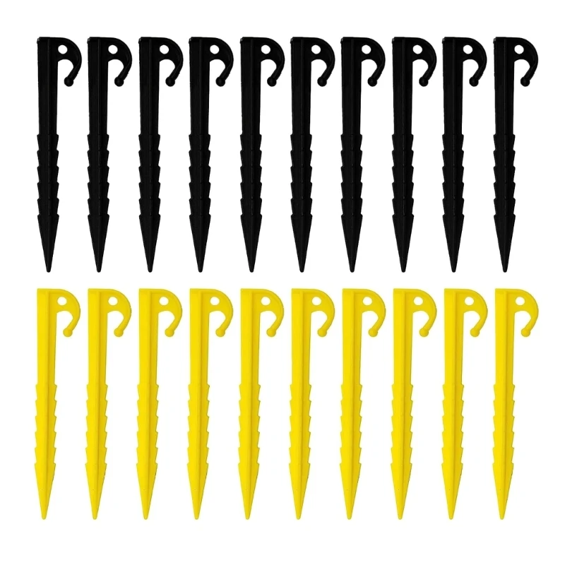 

20 Pcs Heavy Duty Tent Peg Durable Camping Peg with Spirals Design Tent Stakes Outdoor Ground Anchors Easy to Use