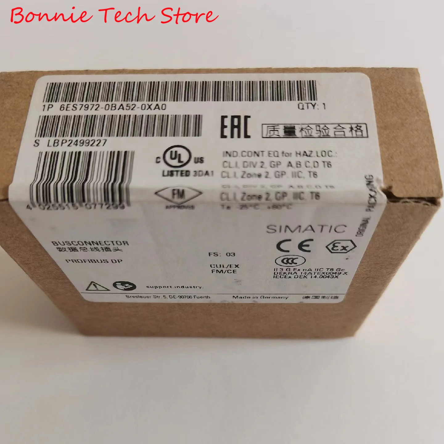 

6ES7972-0BA52-0XA0 for SIEMENS RS485 bus connector