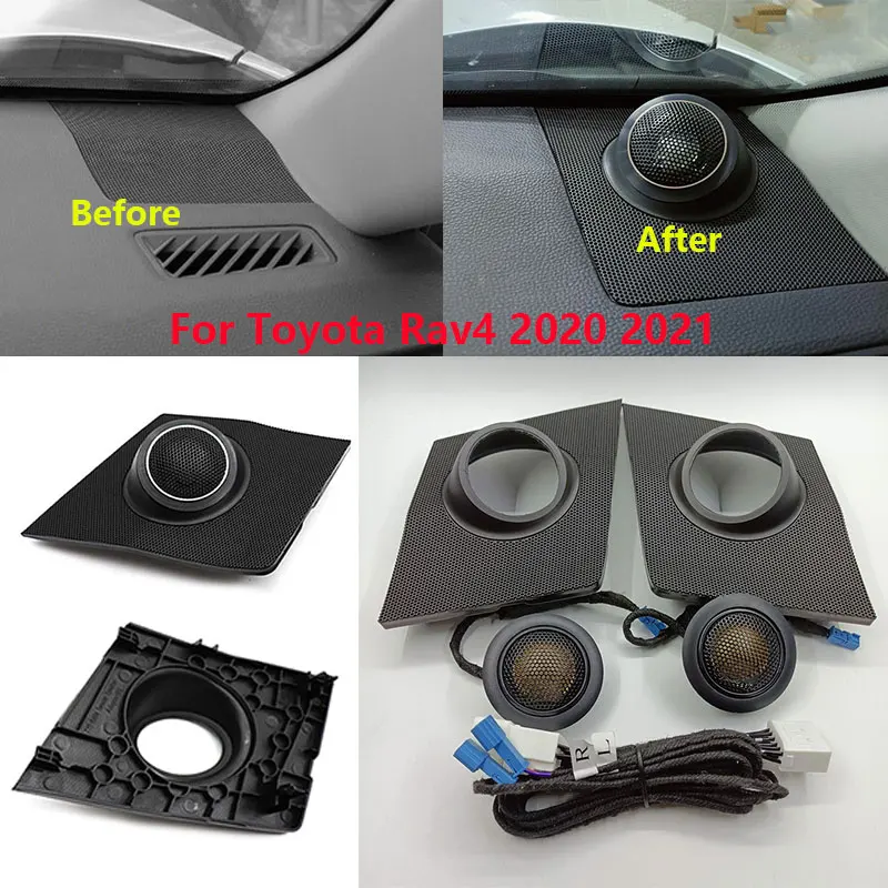 

For Toyota Rav4 Rav 4 2020 2021 Car Interior Front Dashboard Speaker Tweeter Audio Cover Cap Trim Panel Lid Modified
