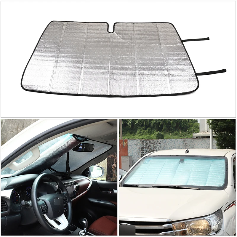 

For Toyota Hilux Silver Car Front Windshield Visor Car Solar Protection pad Car Decorative Accessories